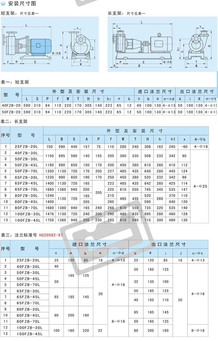 自吸离心泵安装尺寸图